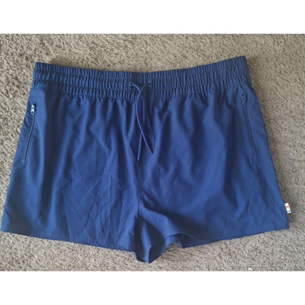 OP Ocean Pacific Women's Board Shorts Size XXL Blue Drawstring Zipper Pockets